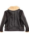 Navy M-445A Flying Brown Leather Shearling Fur Jacket 