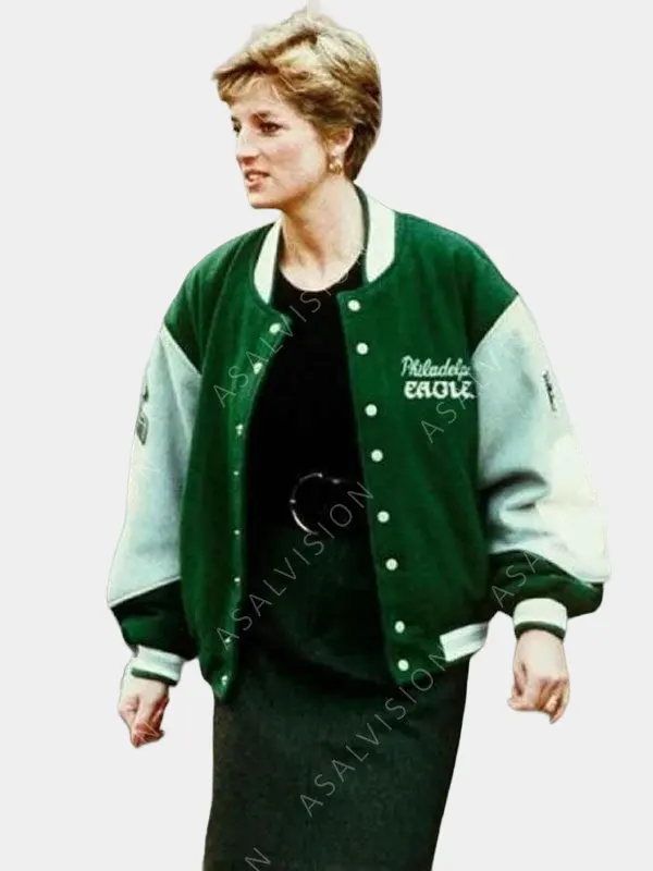 Philadelphia Eagles Princess Diana Varsity Jacket