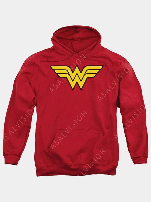 Wonder Woman Logo Red Hoodie