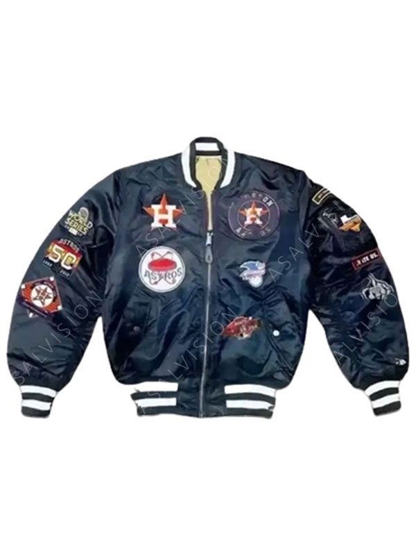 Kate Upton Bomber Jacket With Patches