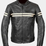 Ryker Black Motorcycle Retro Leather Fashion Jacket Mens