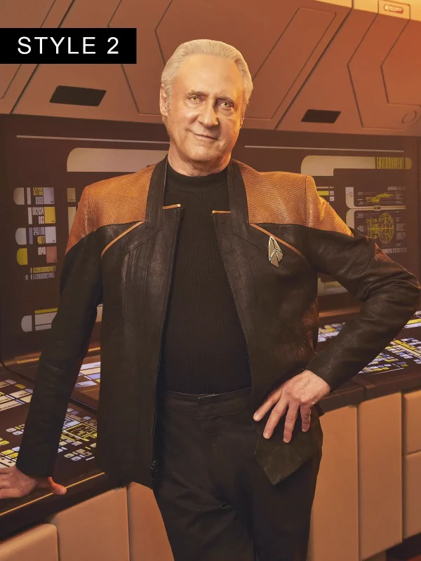 Star Trek Picard Data Deanna Troi William T. Riker Leather Jacket