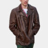 Bupkis Pete Davidson Brown Leather Jacket