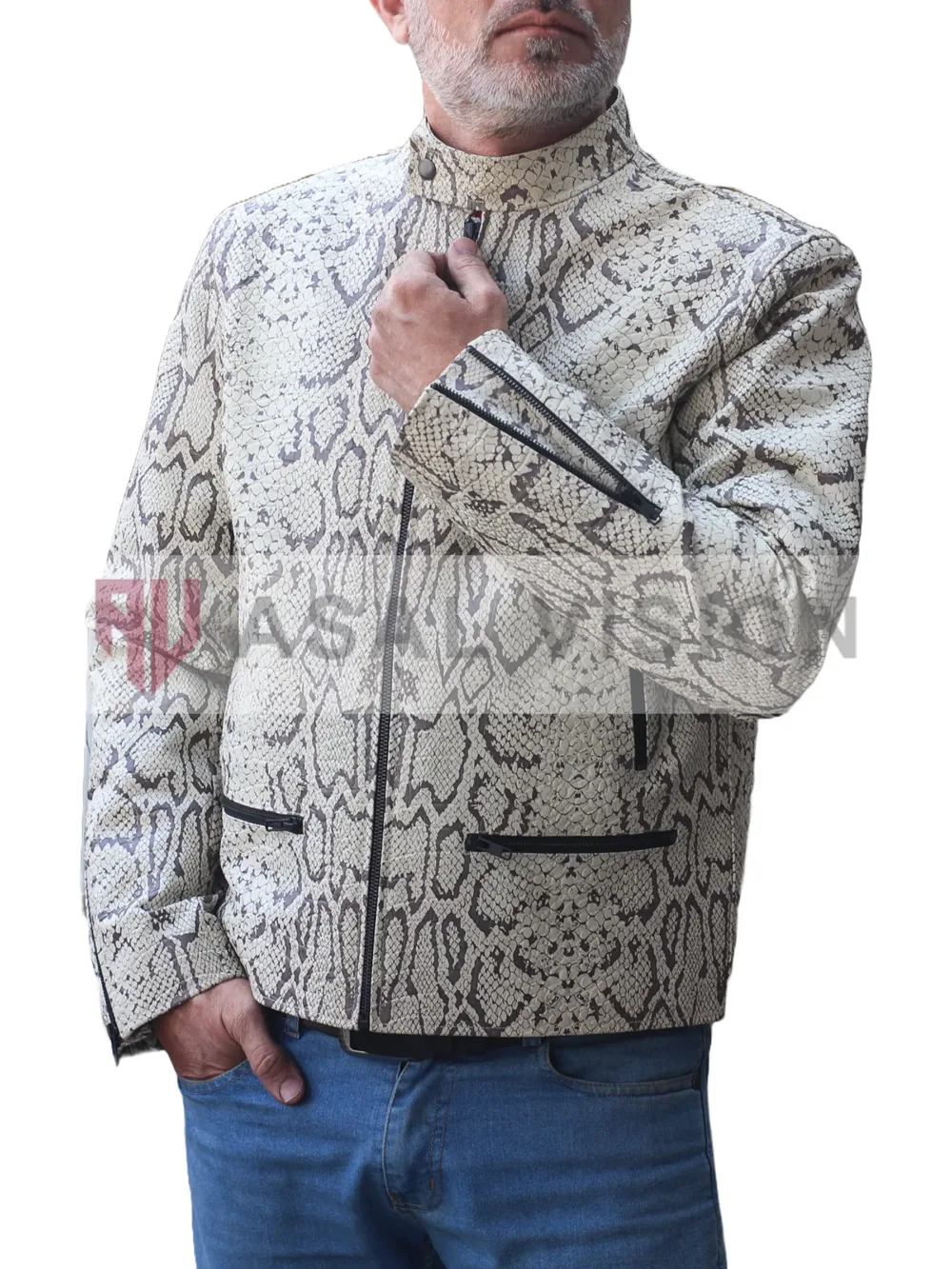 Jason Momoa Dante Snakeskin Leather Jacket