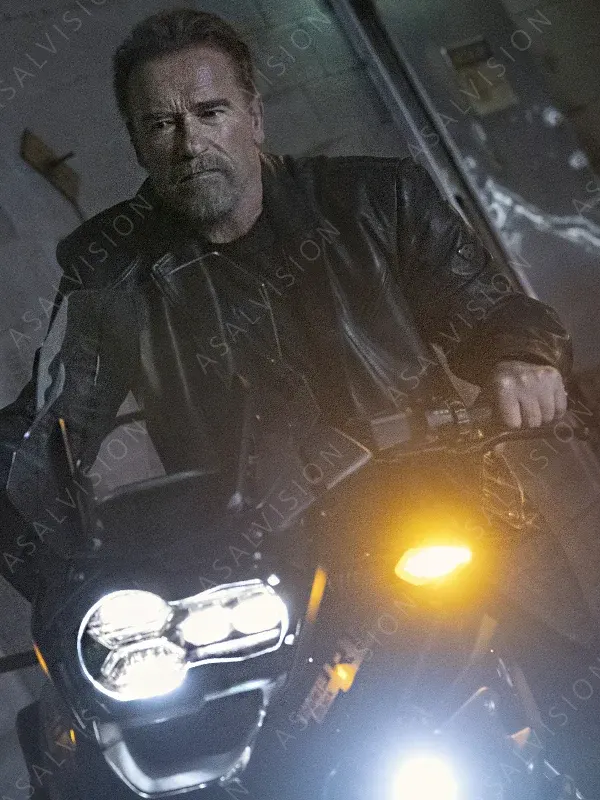 Luke Brunner FUBAR 2023 Arnold Schwarzenegger Black Leather Jacket