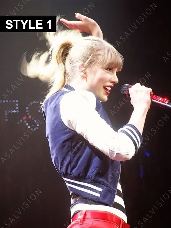 Taylor Swift 22 Concert Letterman Varsity Cropped Bomber Jacket