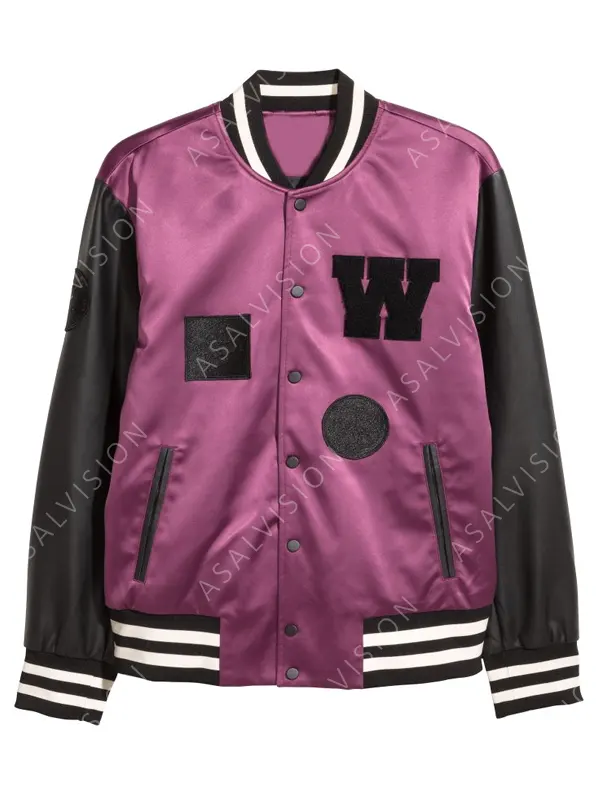 The Weeknd Purple Bomber Varsity Jacket