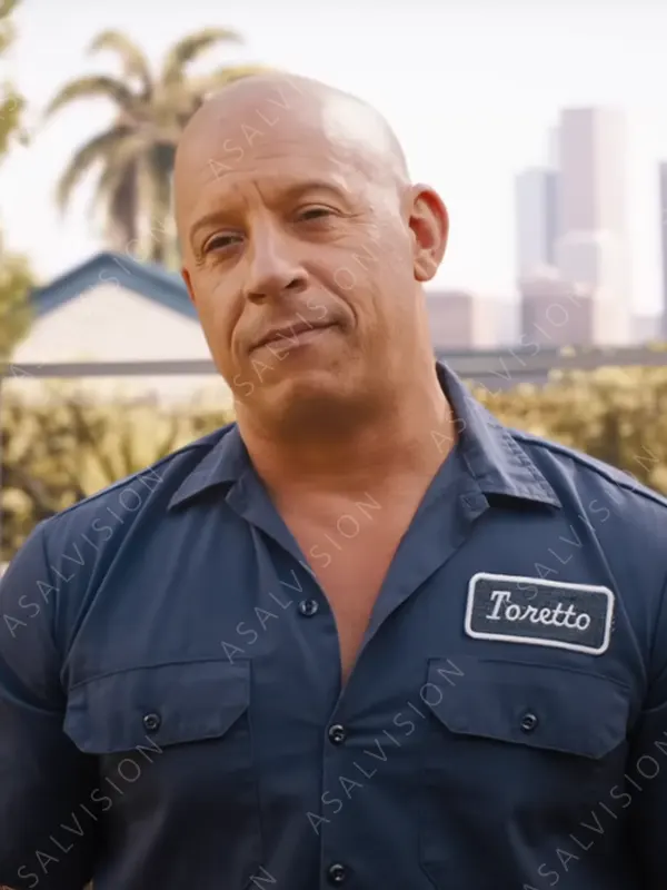 Vin Diesel Movie Fast X Dominic Toretto Navy Blue Shirt