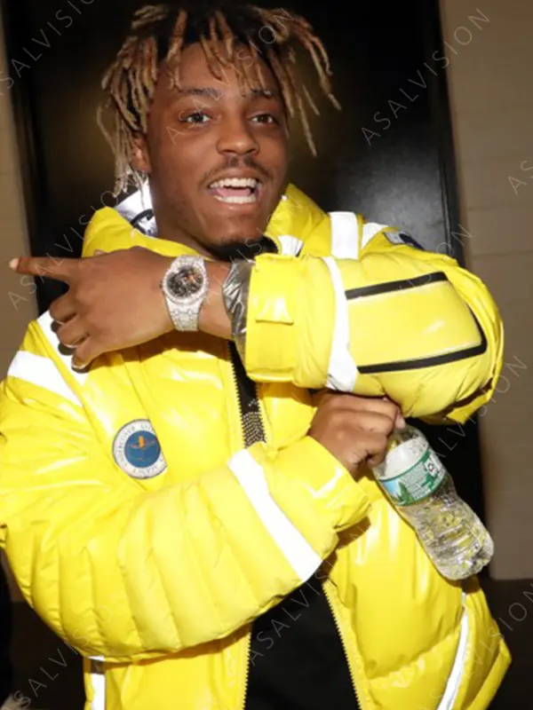 American Rapper Juice Wrld Yellow Puffer Jacket