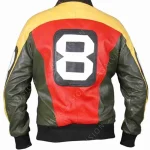David Puddy Seinfeld Patrick Warburton 8 Ball Bomber Leather Jacket