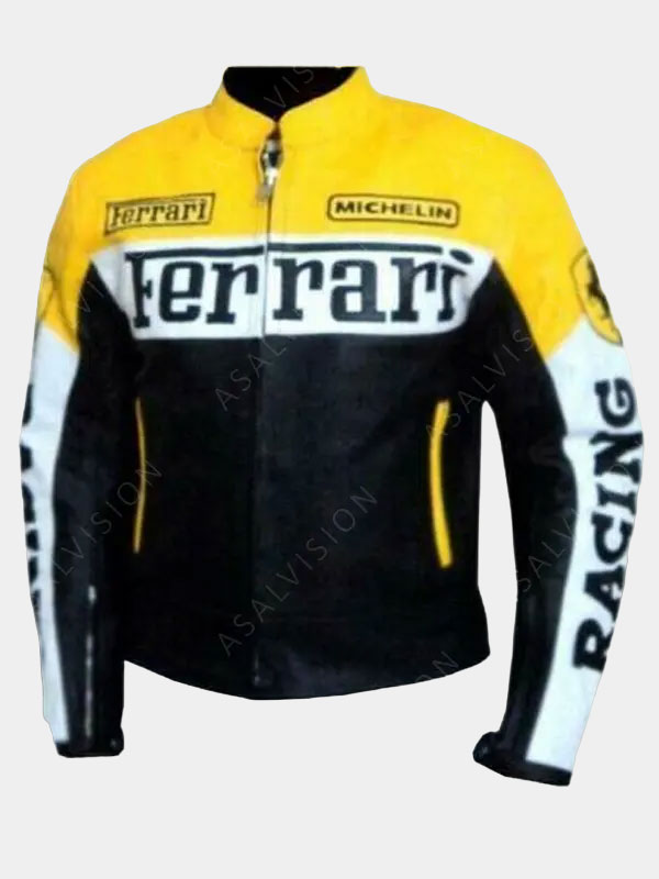 Ferrari Leather Motorcycle Jacket