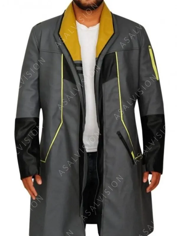 Markus Video Game Detroit Become Human Grey Trench Cosplay Coat