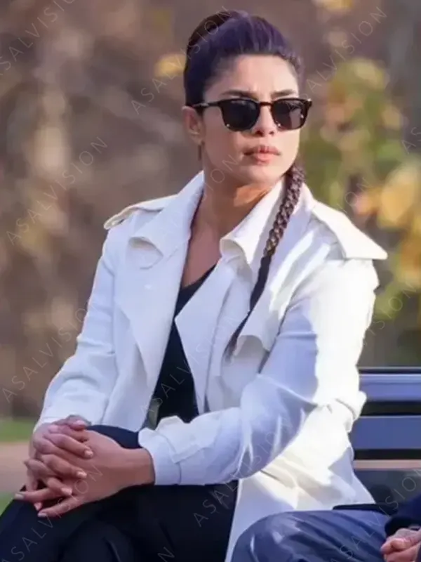 Movie Citadel 2023 Priyanka Chopra Jonas White Trench Coat