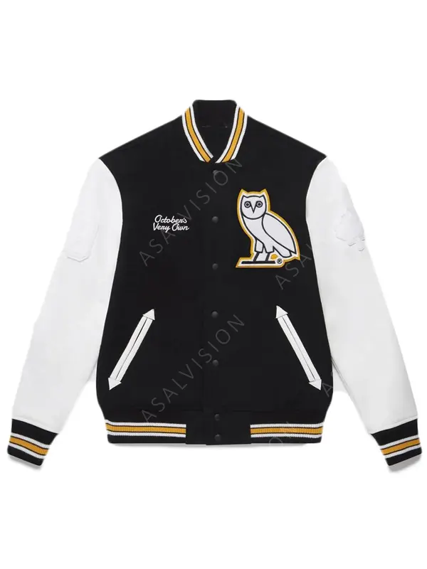 Black And White OVO Omega Varsity Jacket