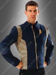 Captain Pike Star Trek Blue Uniform Leather Jacket