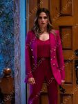 Karla Souza Film Day Shift 2022 Pink Wool Blazer Coat