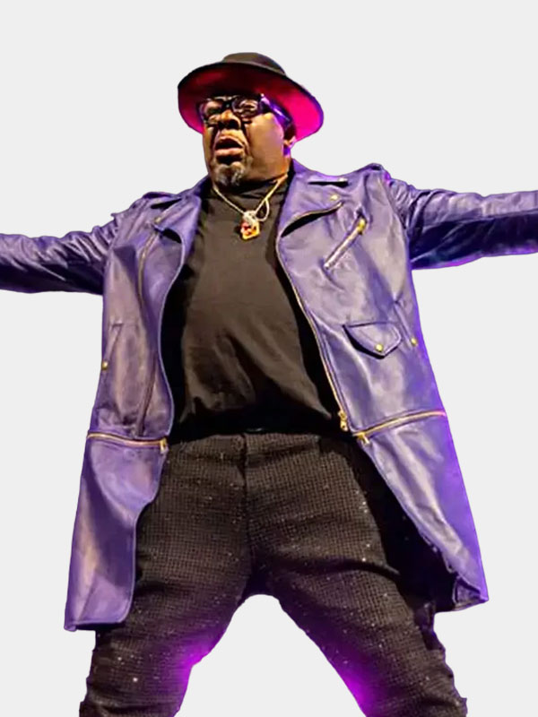 New Edition Legacy On Tour Purple Leather Coat