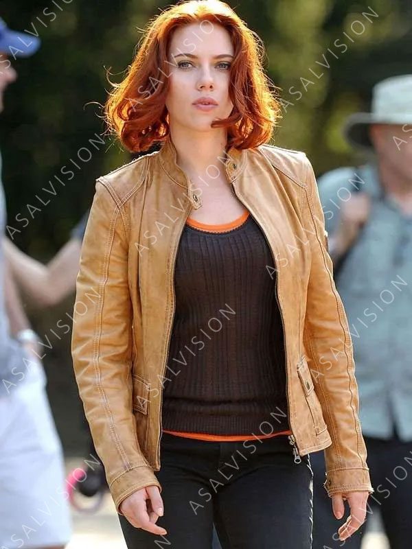 The Avengers Scarlett Johansson Leather Jacket