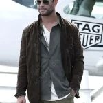 Tyler Rake Extraction 2 Chris Hemsworth Suede Leather Brown Jacket
