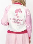 Barbie X Vintage Pink Satin Bomber Jacket