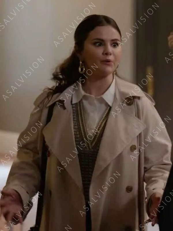 Mabel Mora Only Murders In The Building Selena Gomez Beige Cotton Trench Coat