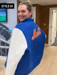 NY Kate Upton Mets Varsity Jacket