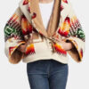 Beth Dutton Aztec Poncho Style Printed Wool Coat