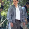 Matt Damon Grey Bomber Jacket