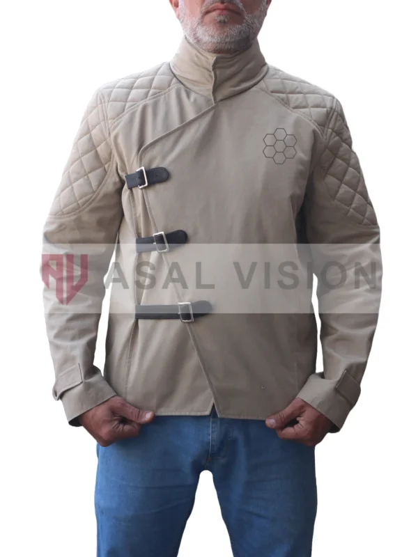 Jason Statham The Beekeeper 2024 Mr Clay Quilted Belted Jacket