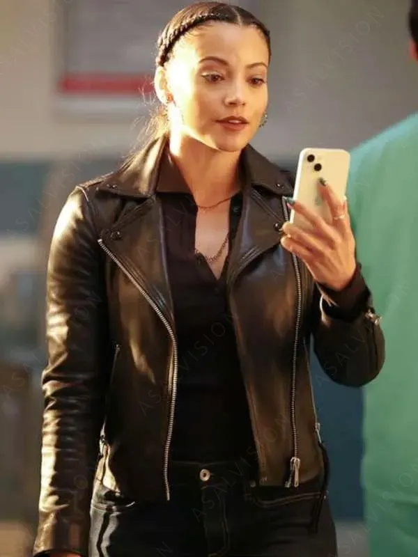 Gabrielle Walsh Found 2023 Lacey Black Leather Jacket