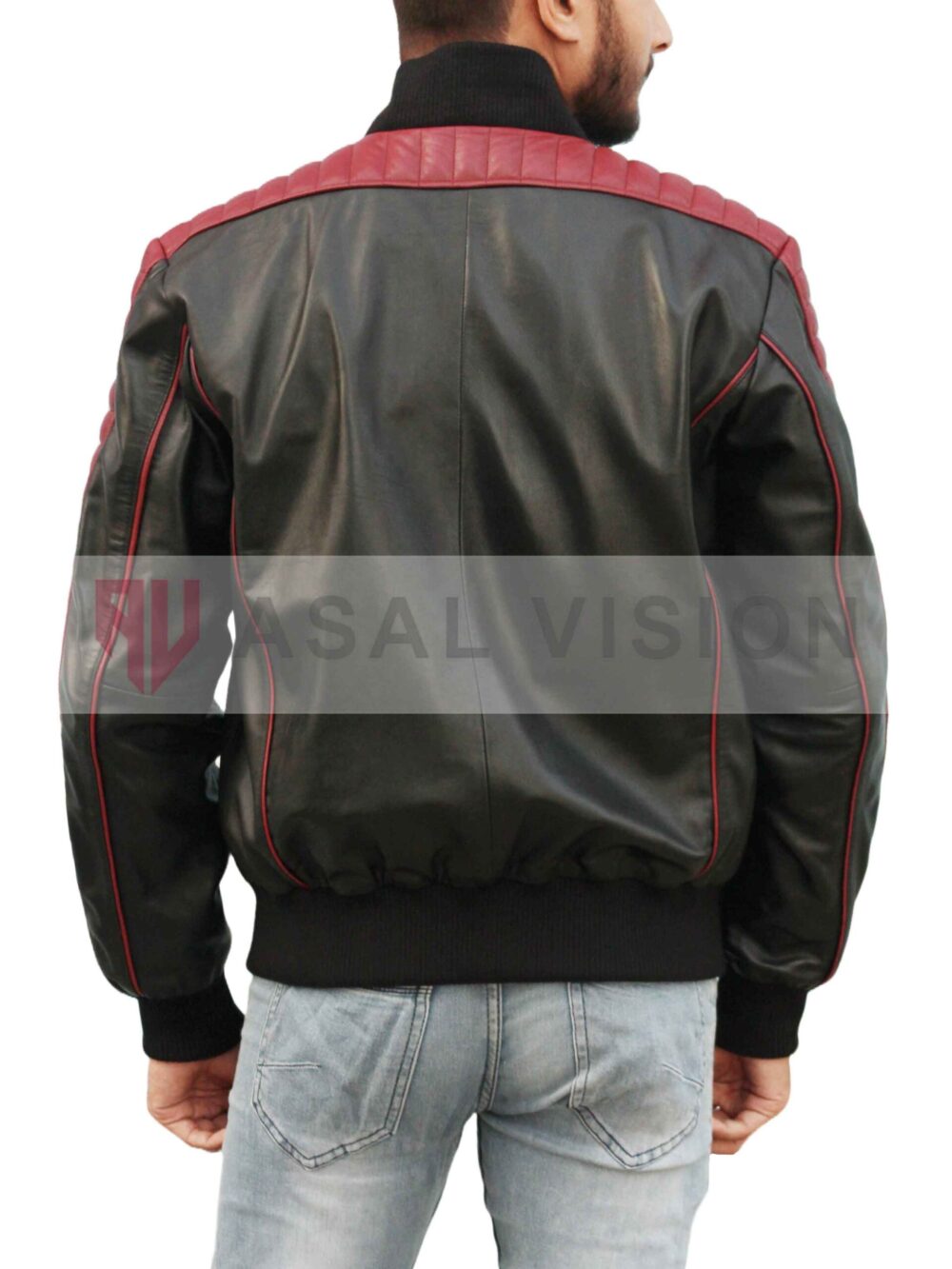 Ryan Gosling Stunt Team Bomber Leather Jacket With Hood