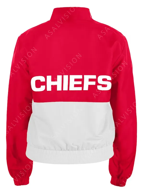 Kansas City Chiefs Red and White Taylor Bomber Jacket