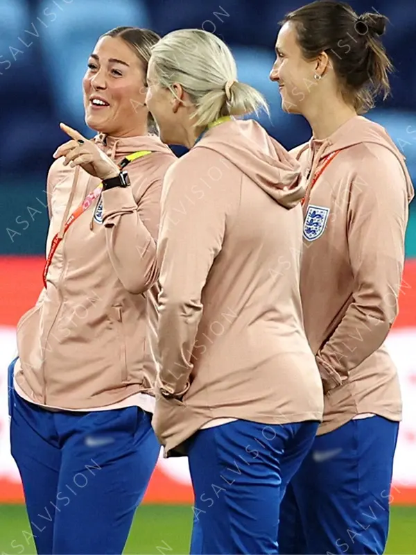 National Football Team England Lionesses Pink Zipper Hoodie