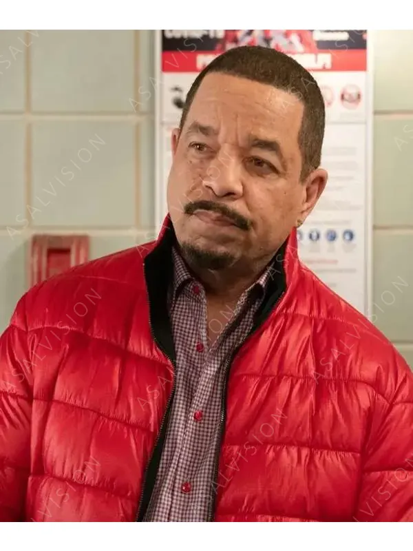 Odafin Tutuola Law & Order Special Victims Unit Ice-T Red Bomber Jacket