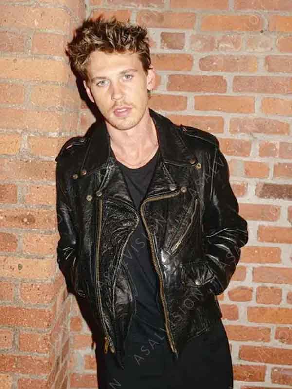 Masters of the Air 2024 Austin Butler Black Leather Jacket