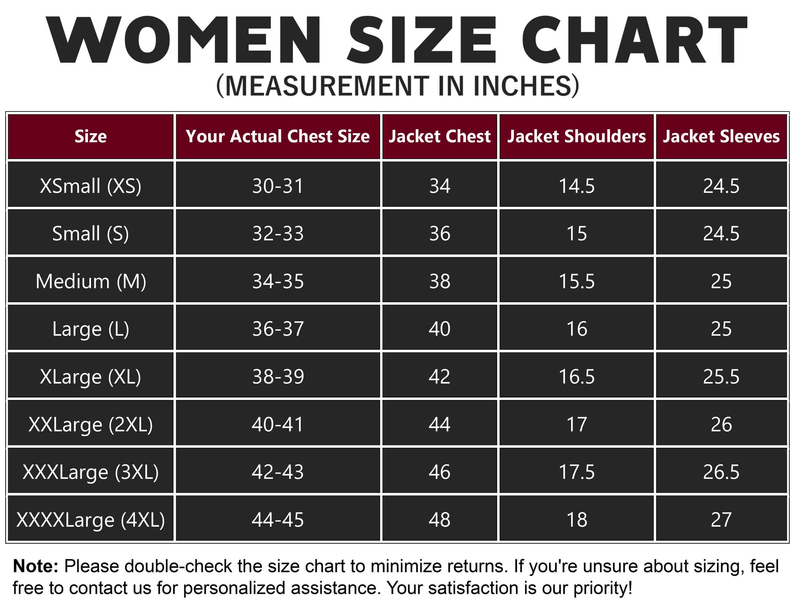 Men American Size Chart Asal Vision
