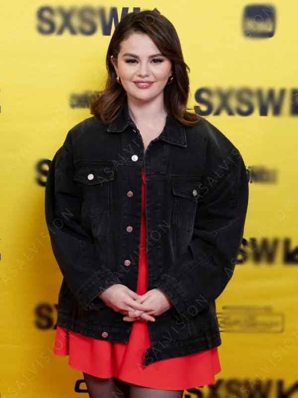 SXSW Selena Gomez Black Denim Jacket