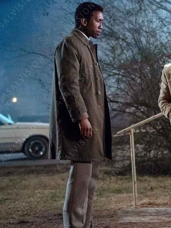 Wayne Hays TV Series True Detective Season 3 Mahershala Ali Olive Grey Cotton Coat