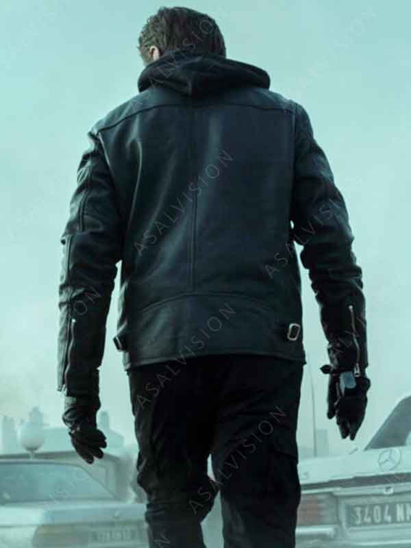 Furies 2024 Driss Black Leather Jacket With Hood