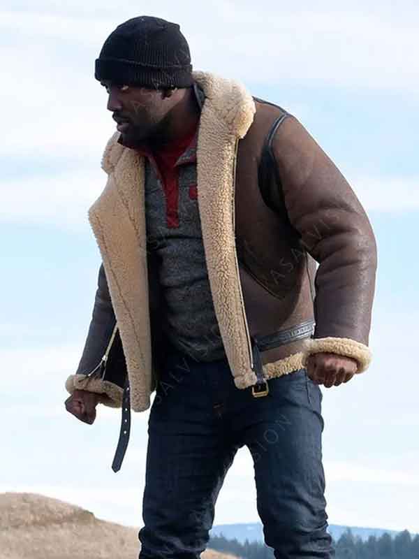 Wynonna Earp S04 Shamier Anderson Brown Shearling Leather Jacket